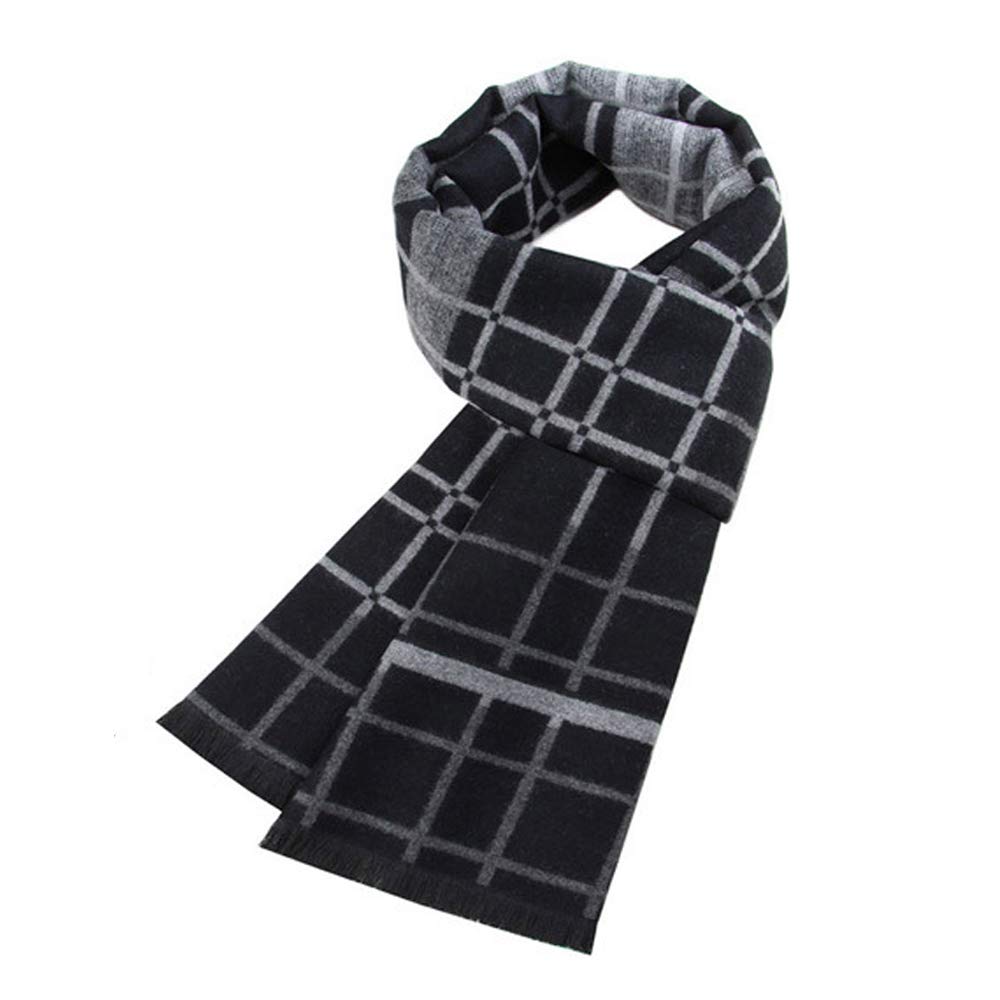 Ueither Men's Soft and Cosy Tartan Check Scarf Long Warm Lightweight Winter Scarf Scarves (180cm x 30cm, Color 6)
