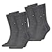 Produktbild Tommy Hilfiger Herren Frauen Unisex Sport Socken 4er Pack Sportsocken Laufsocken Freizeit 85% Baumwolle Grau 43-46, Größe:43-46, Farbe:Anthracite Melange (3475)