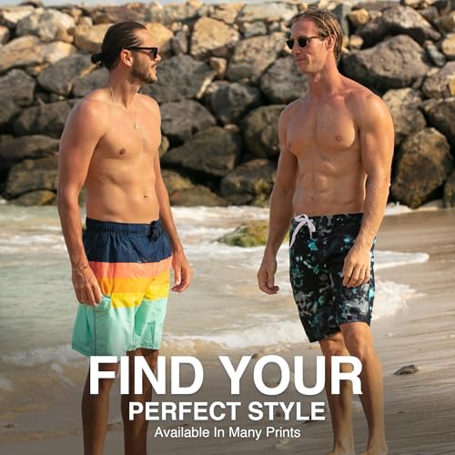 Image of Kanu Surf Men's Big Viper Extended Size Stripe Swim Trunk