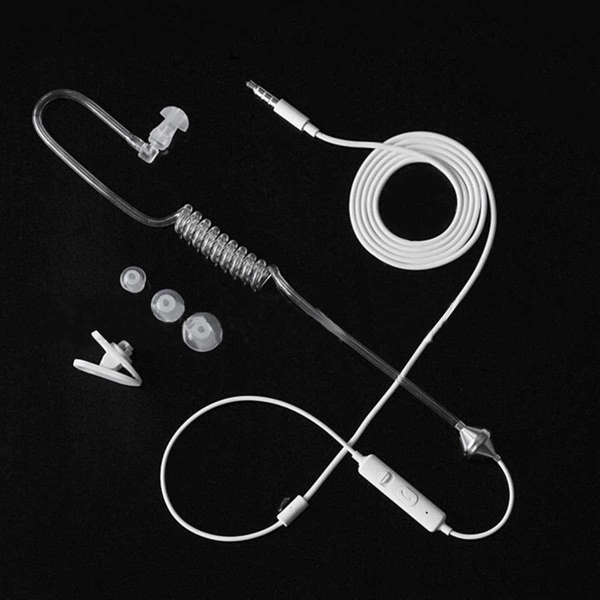 Wired In-Ear Headsets,Audio-Visual Air Tube Security Earpiece with 3.5mm jack for Mobile Phone