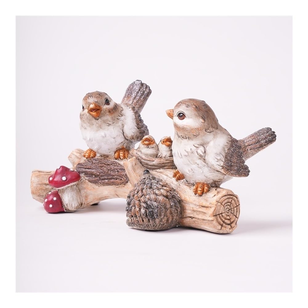 Wohndeko Gartenornamente aus Kunstharz im Retro-Stil, Vogelform, Balkon- und Außendekoration