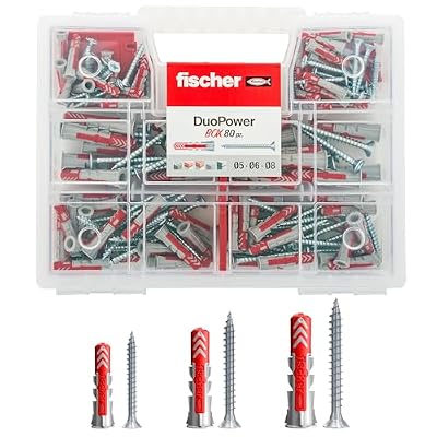 Fischer 544546 Universal Dowels Kit with Screw, Transparent
