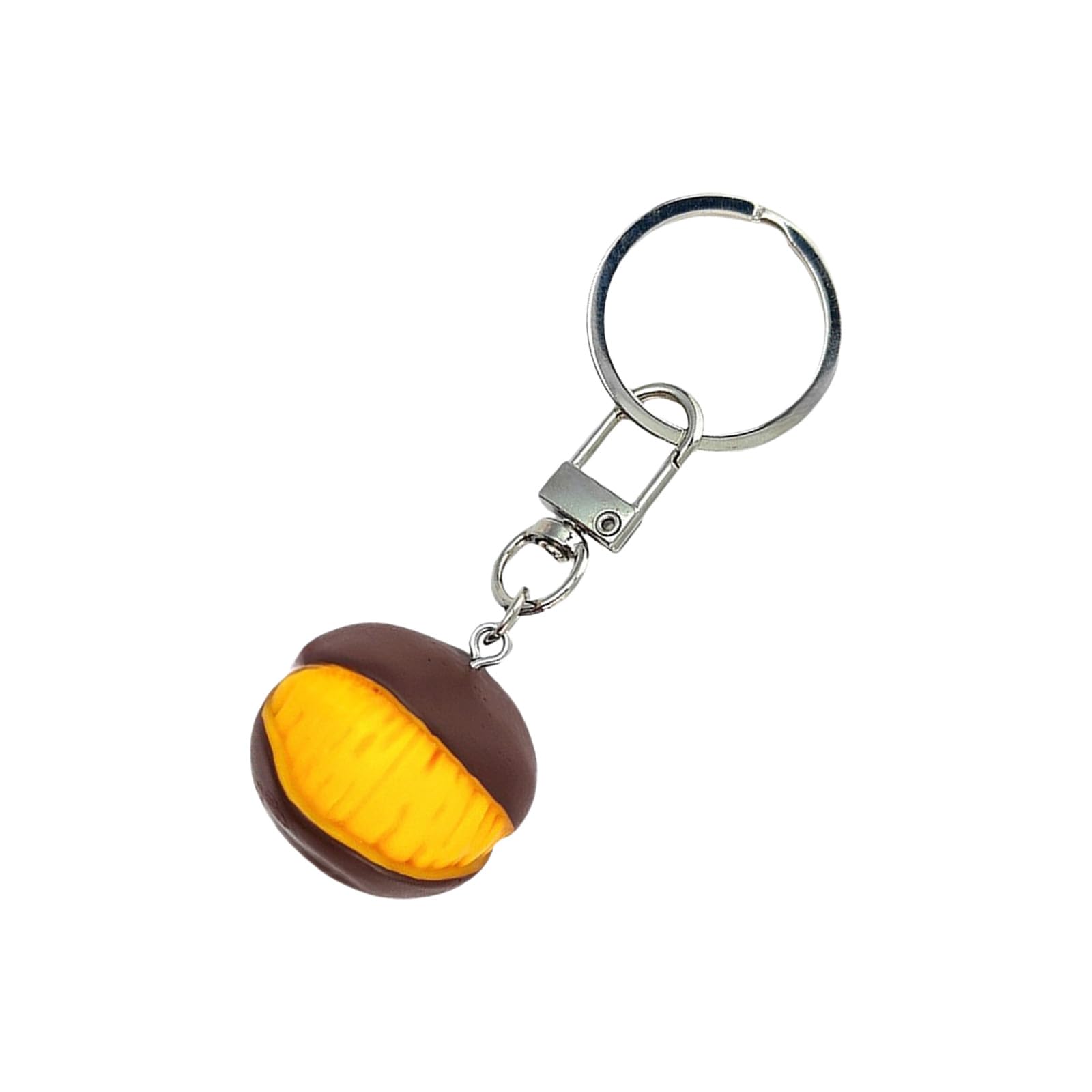 Baodss Realistic Chestnut Keychain Handmade Miniature Nut Charm Keyring With Authentic Detail Stylish Cultural Accessory
