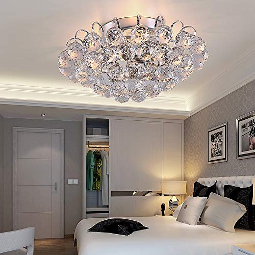 Lustre Plafonnier K9 Cristal de Luxe pour Salon Moderne E14