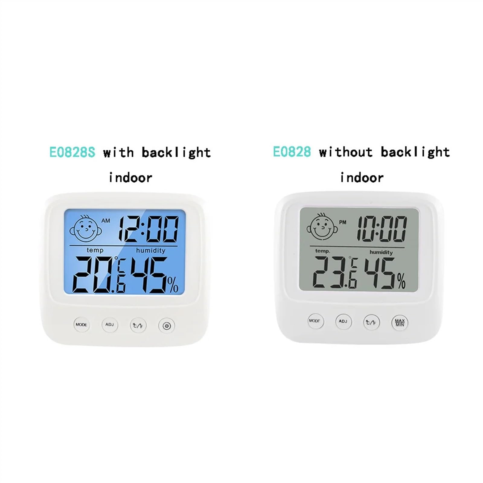 Termometr higrometr z czujnikiem temperatury i wilgotności do wnętrz cyfrowy wyświetlacz LCD(E0828s)