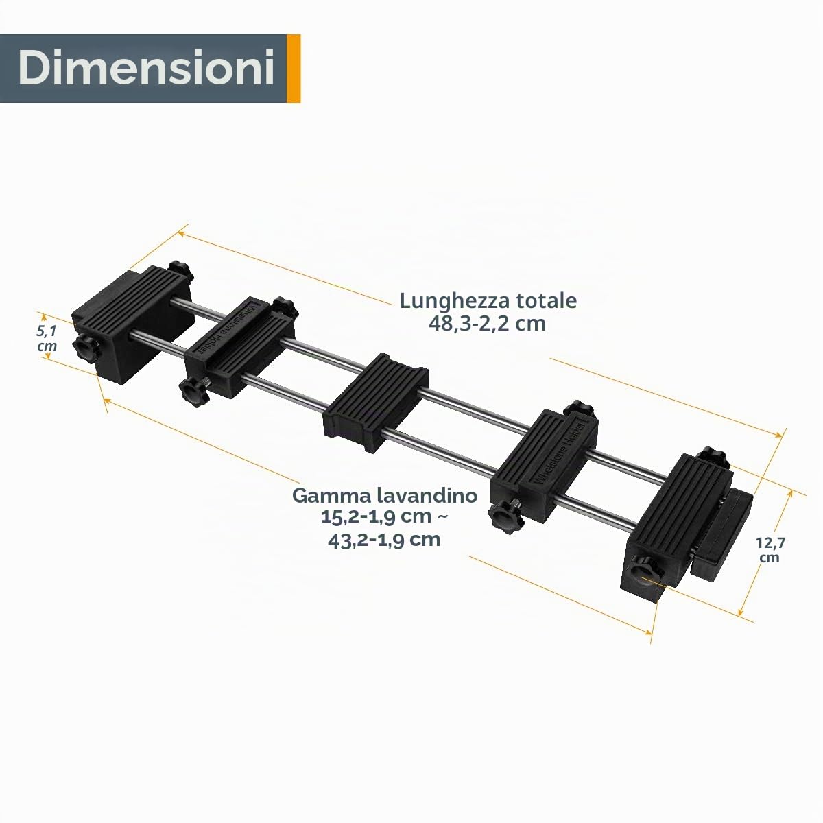 POWERTEC 71671 Supporto per base in pietra per affilatura, ponte per lavello regolabile da 3-1/4" a 35-1/4" base antiscivolo funziona con pietre d'acqua, pietre olio e pietre diamantate