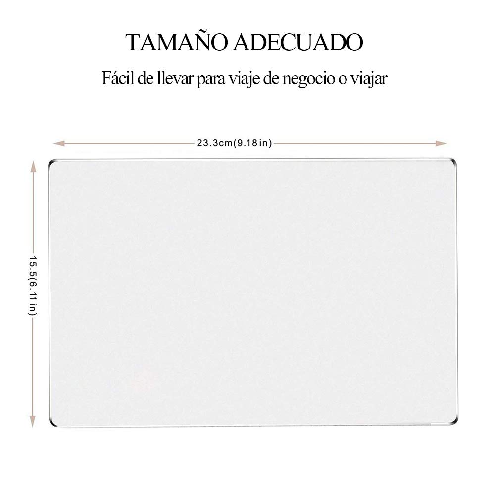 Alfombrilla de Ratón Aluminio Gaming PC Alfombrilla para Ratón Metalica Mouse Pad con Base PU Goma Impermeable Cojín de Ratón Lavable Antideslizante Mousepad para Ordenador Portátil Oficina