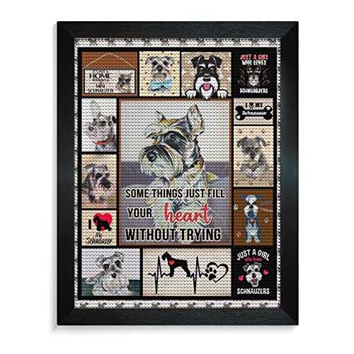 _ChA[g 5D Schnauzer L[g ViEU[ DIY  G A[gf |X^[ Ǐ  \t^Cv j②蕨 _Chh c 40*50cm CeA pl ͋C S