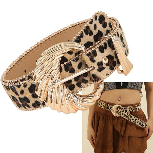 Unisex Belt for Women Men 2000s Leopards Belt for Jeans Shorts Eye Catching Waiststrap Pants Belts Fashion Waist Ornament2
