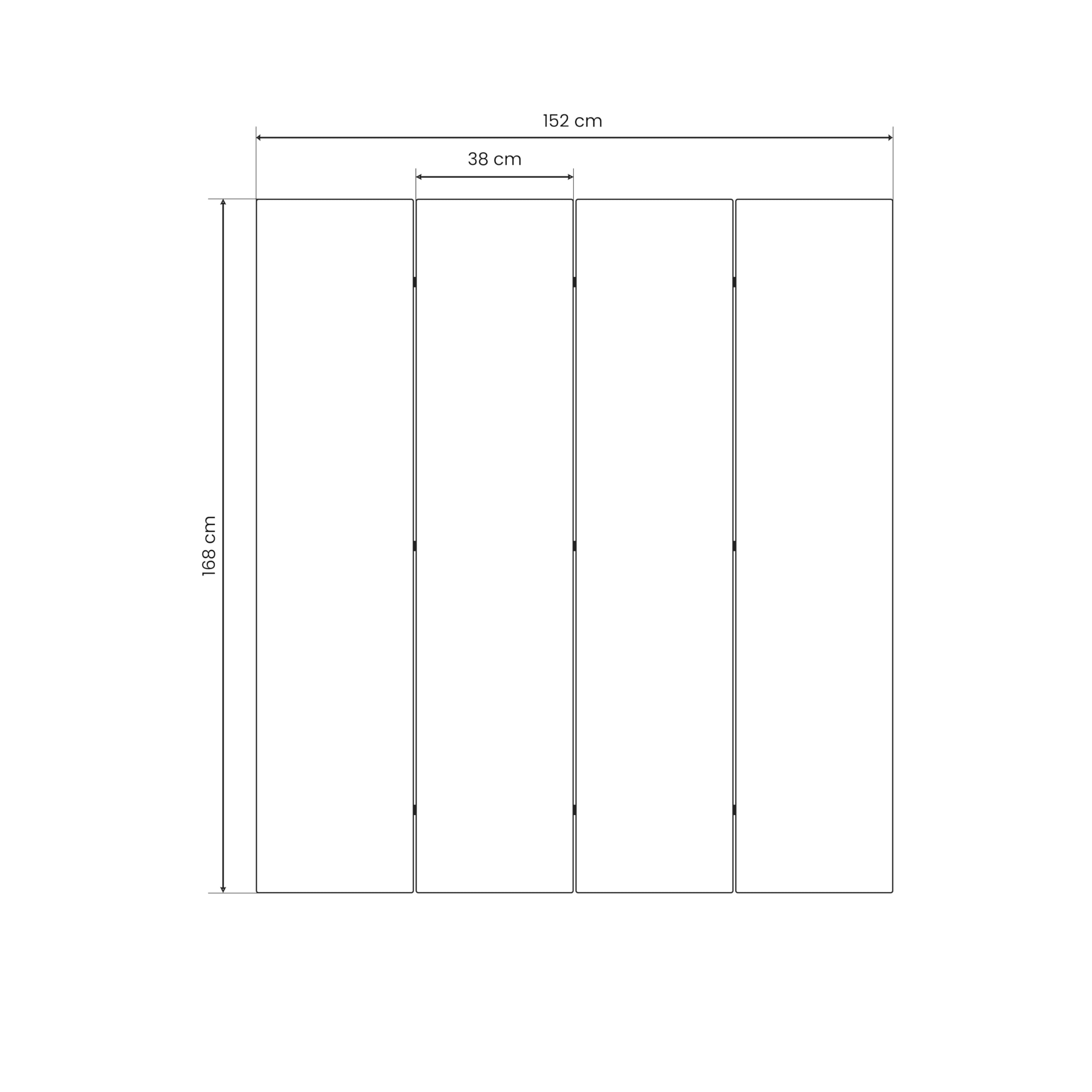 Biombo de 4 paneles – Plegable Premium Impresión en 2 lados – Biombo moderno, separador de espacios interiores, estilo español, diseño decorativo