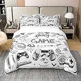 Taille : Cette housse de couette décorative ne comprend pas de couette ou de doudou, Taille 220x240 (1 housse de couette : 220 x 240 cm, 2 taies d'oreiller : 65 x 65 cm).