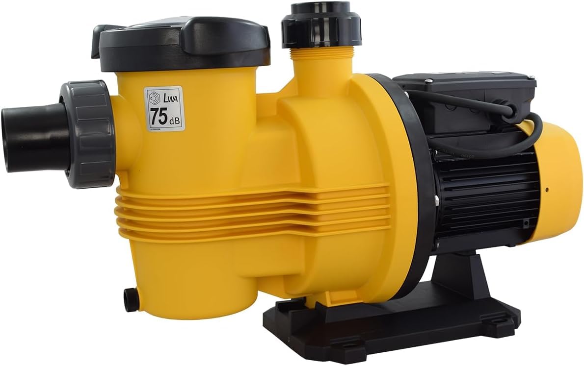ESPA LEADER Bomba de Piscina SIROCCO 100 18M 750W, 1 HP, para Recirculación y Filtración en Piscinas hasta 125 m³, 22.800 l/h, Silenciosa (70 dB), Compatible con Agua Salada, Conexión 63/50 mm
