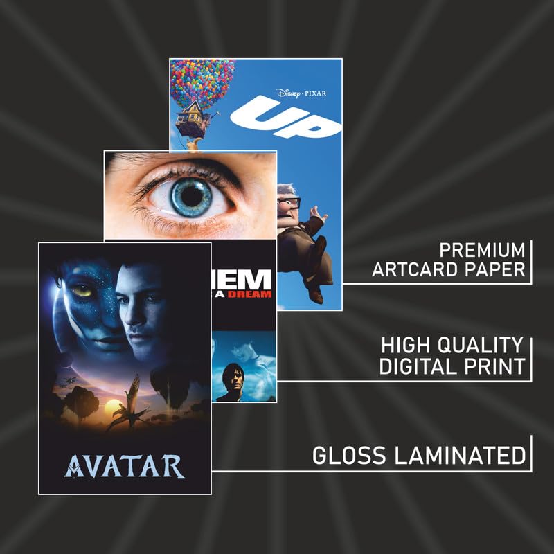 Image of POSTERONN Movie Wall Collage Kit Set of 54 Aesthetic 4x6 Inch Film Posters Vintage and Modern Cinema Wall Art Prints for Bedroom Living Room Office Dorm Decor Cardstock Photo Gallery Set
