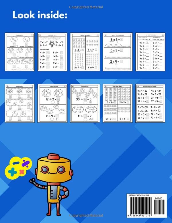 Multiplication and Division for Beginners: Equal Groups, Arrays, Skip Counting, Number Lines, Multiplication Tables, Fact Families - Image 2