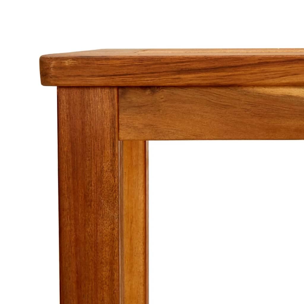 vidaXL Mesa Consola de Jardín Entrada Acento Pasillo Vestíbulo Recibidor Auxiliar Decoración Hogar Casa Escritorio 80x35x75 cm Madera Maciza de Acacia