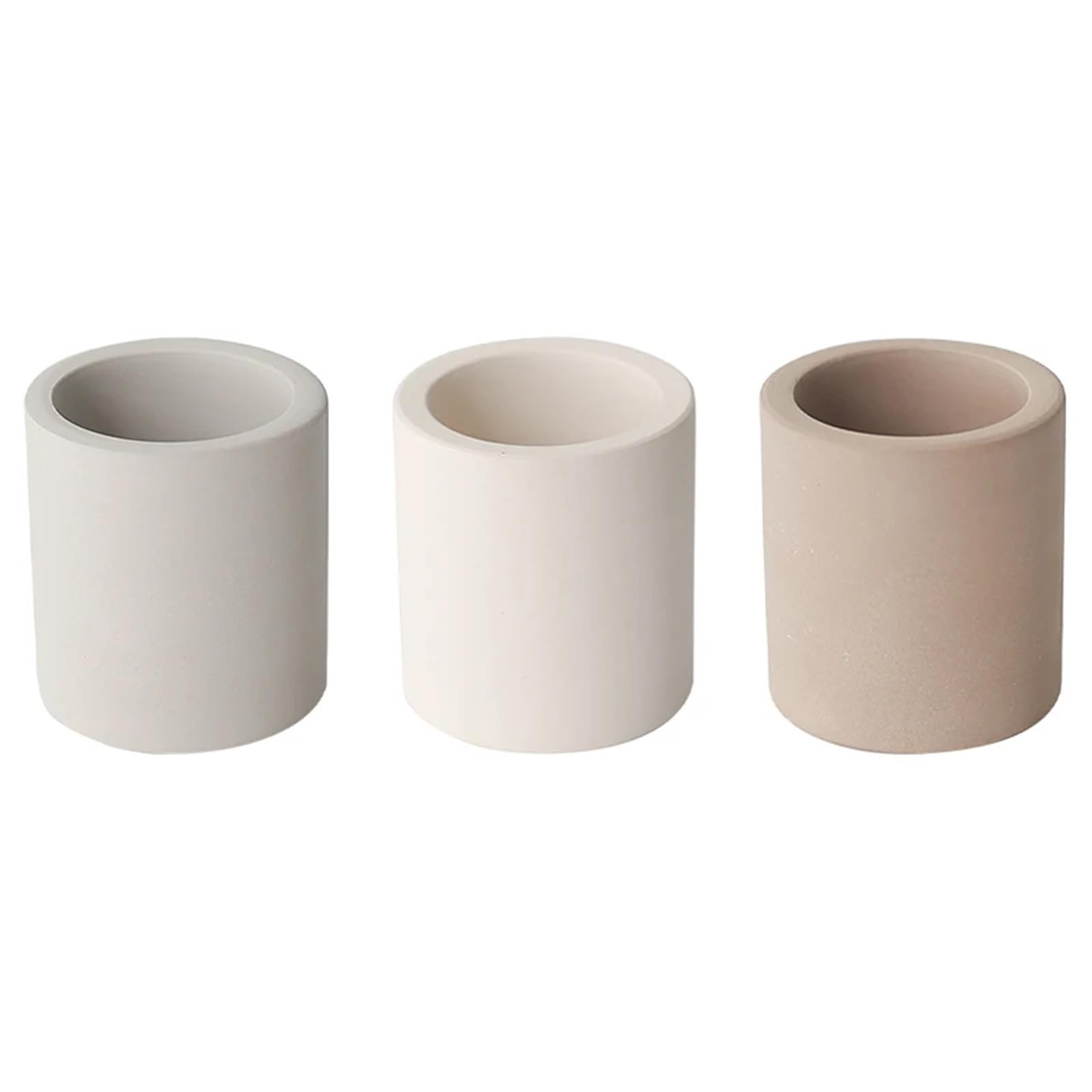 3 pezzi porta spazzolino portatile semplice tazza da lavaggio bagno per Spazzolini da Denti(Gray)