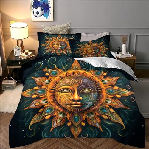 Parure de lit divinité Solaire en microfibre haut de gamme 140x200 - 6