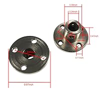 Vista 2 de BRINGSMART 2pcs Conector de acoplamiento de brida de 0.236 in con llave Acoplador modelo de eje rígido Acoplador de eje de alta dureza para piezas