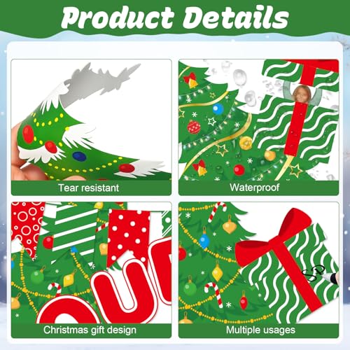 Image of HIQINLUG Christmas Bulletin Board Decorations Set Christmas Classroom Decoration Xmas Boxes Bulletin Board Decor Cutouts For Xmas Holiday Party Classroom School Home Wall Decor