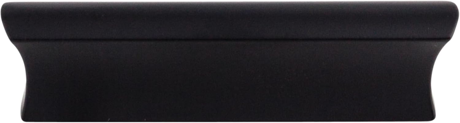 Top Knobs TK553BLK Mercer Collection 3" Glacier Pull, Flat Black