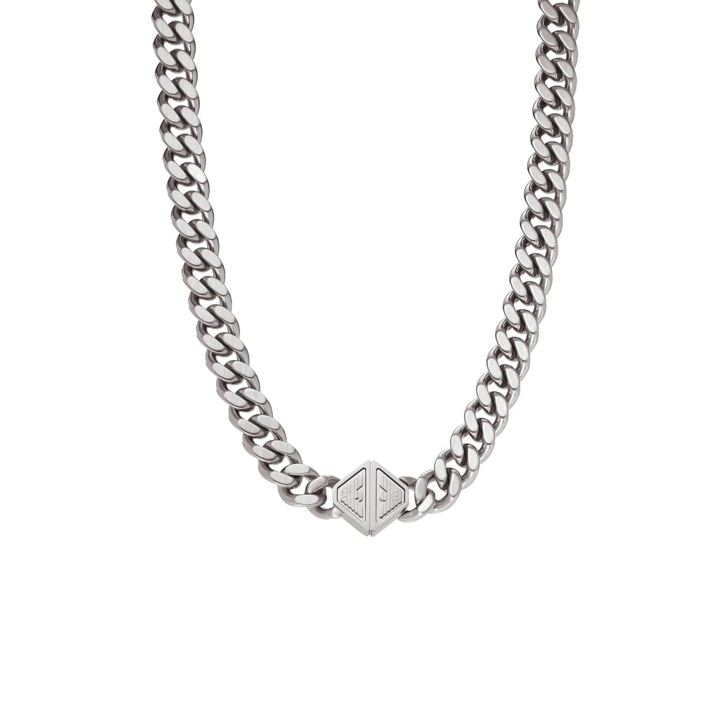 Emporio Armani Men's Stainless Steel with lobster clasp closure Chain necklace