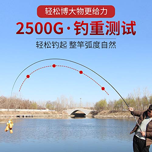 Caña de Pescar con Mosca Barra de Arroyo súper Ligero Varilla de Pesca telescópica Superhard Fibra de Carbono 2.7m / 3.6m / 3.9m / 4.5m / 4.8m / 5.4m / 6.3.0M Posqueo de la Pesca de la Mano
