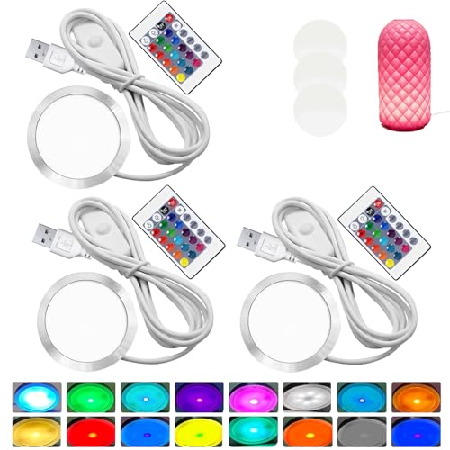 3 Stück 3D-Drucker LED-Lampen-Kit für Bambu Lab A1/A1mini/P1S/P1P/X1C, 3D Printer LED Strip Light Lighting mit 3 Fernbedienung, 3D Drucker Zubehör Kreative DIY LED-Lampe Kit, 16 Arten von RGB Lichtern
