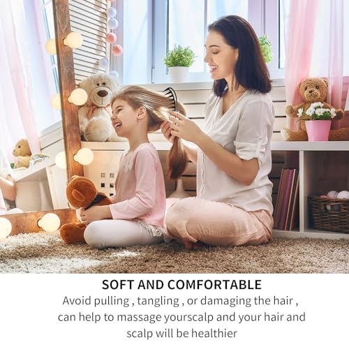 Wy Lighting Level 562921_1_FMWNR8NG Wide Tooth Comb 2 Pcs Curly Knotted Wavy Thick Thin Hair Care Massage Scalp Women Detangling Shower Wig Wet Brushing Large Smooth Grip Handle Detangle Plastic Pick Row Stylist Styling Tool Appliances thumb #2