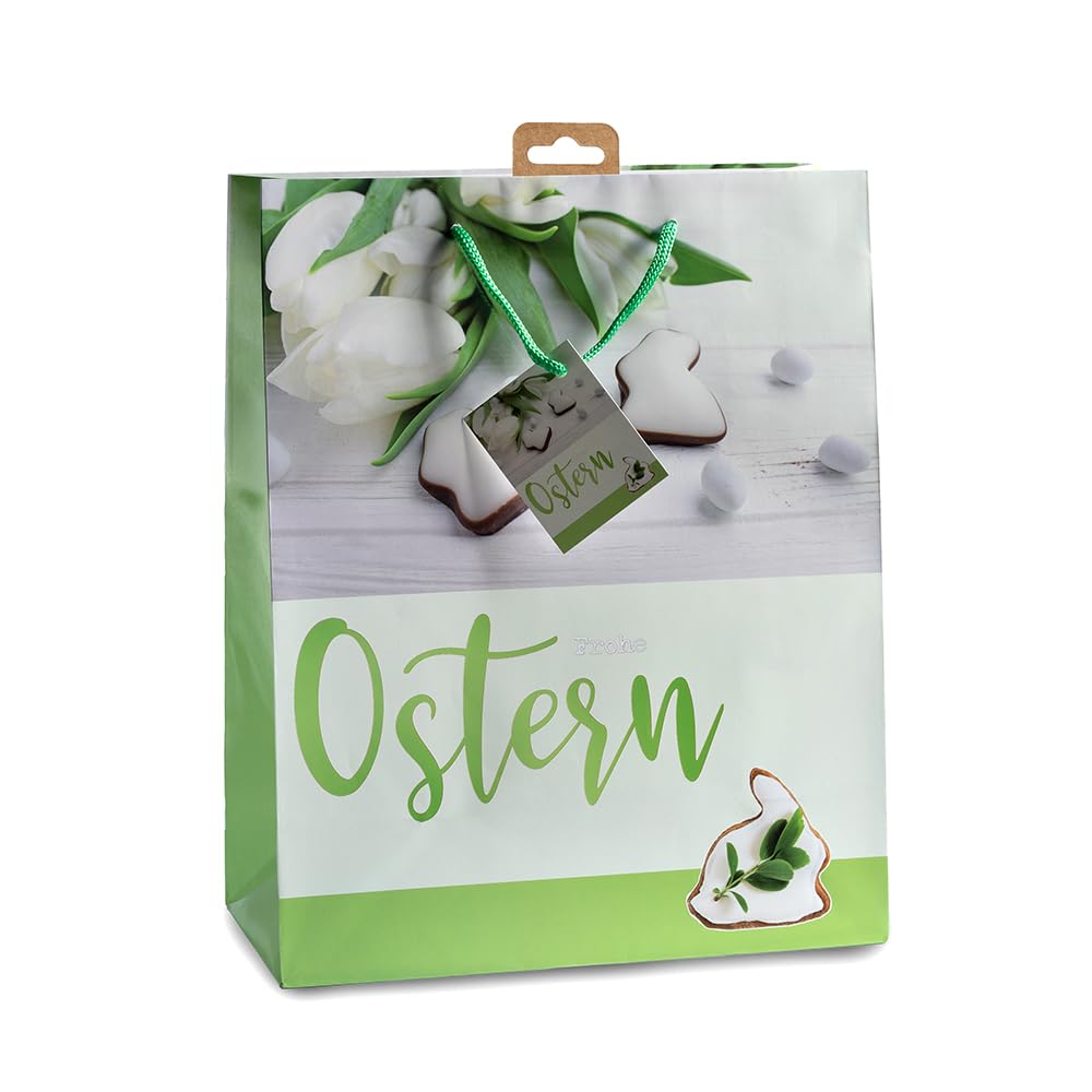 Laro Premium-Line Geschenktüten mit Henkel Large/Groß Ostern Bunt Eier 10/20/40/100stk, Anzahl:100, Muster Tüten:Ostern Bunt Eier