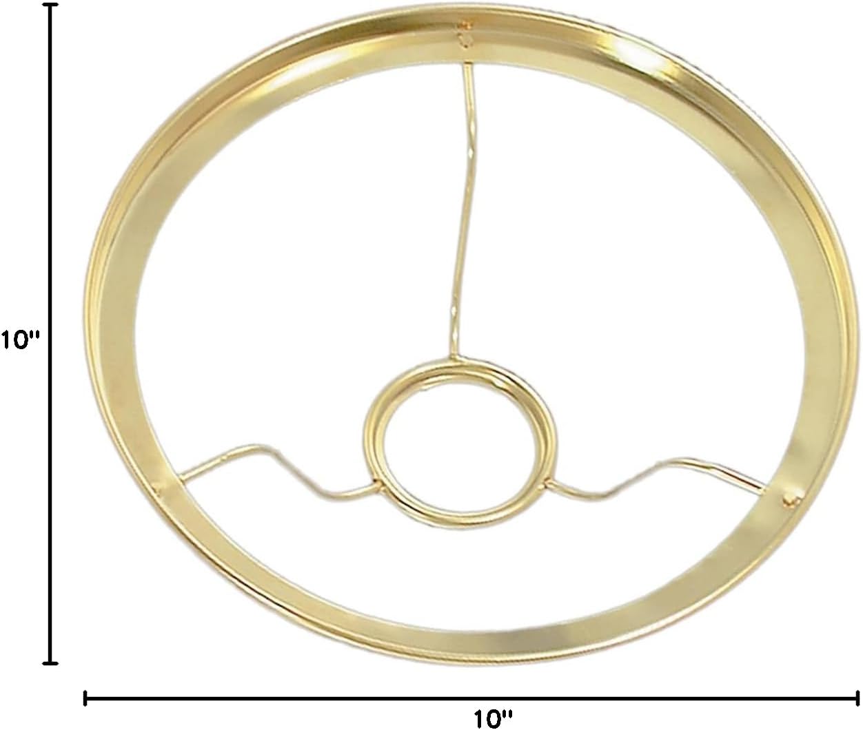 B&P Lamp® 10" Brass Plated Shade Holder for Aladdin Style Oil Lamps