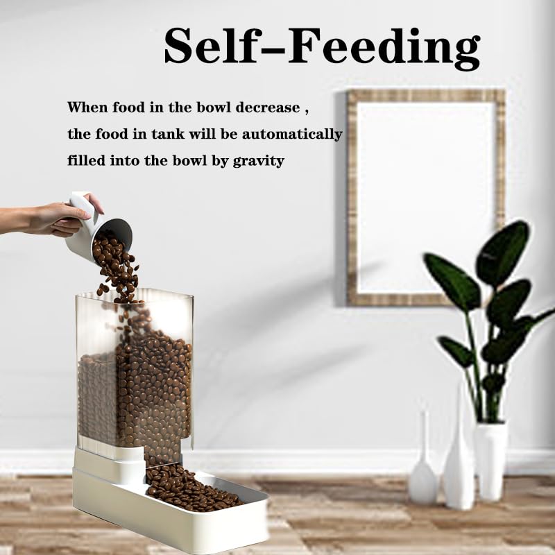 iGeekPet Care-NeverMissMeal Gravity Pet Feeder and Water Dispenser Set, Automatic Dog Feeder and Dog Water Dispenser for Dogs Cats Pets Animals Large Capacity(3.8L) - Image 4