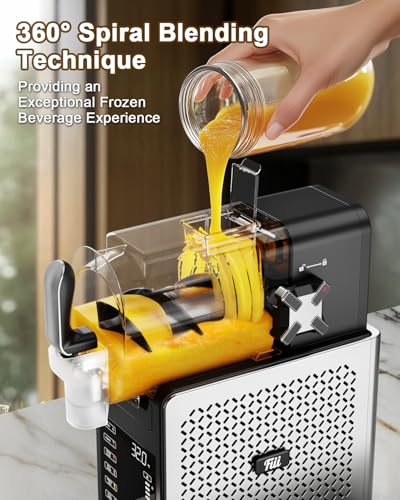 fiii slushie machine 92 oz slushy machine for home 6 preset programs quiet operation led display auto-clean no ice needed perfect for milkshakes margarita smoothie frappes and more