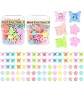 80Pcs Mini Hair Clips Small Flower and Butterfly Hair Clips Baby Hair Clips for Girls Toddler Wom...