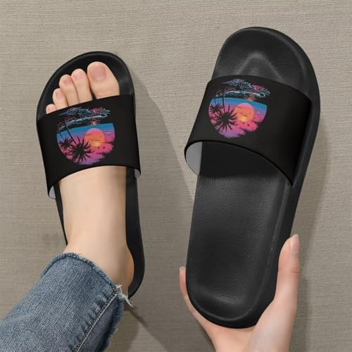 Slides & Slippers for Women & Men Casual Pool Sandals Open Toe Shower Shoes Summer Footwear Gift for Family Friends2