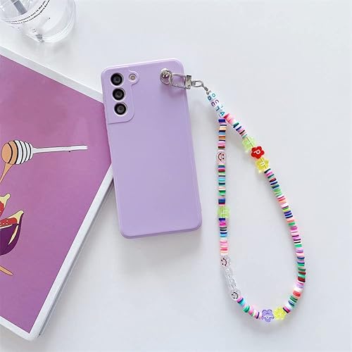Miniatura 8 de Funda de teléfono con cuerda colgante para Samsung Galaxy S21 S20 FE S10 Plus Lite A50 A70 A12 A22 A32 A42 A52 A72 5G funda de silicona rosa,