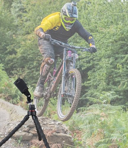 Image of Flexible Camera Tripod Compatible with GoPro Hero 12, 11,10, 9 Bendable Tripod 360 Rotation Mount Stand for Vlogging