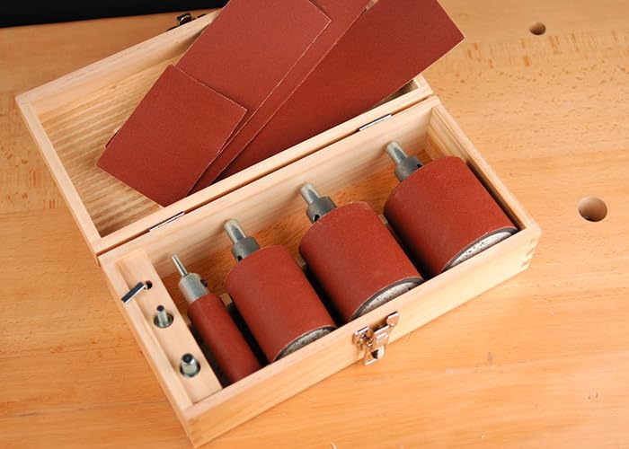 Sauter Juego de 4 manguitos de lijado en caja de madera