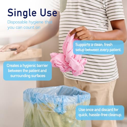 Image of Dynarex Disposable Drape Sheets - 40 inch x 48 inch (Case of 100), Mauve, 2-Ply Tissue Paper for Patient Privacy, Exams, and Procedures
