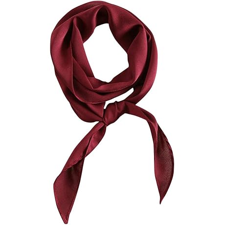 Skinny Necktie Wine Scarf for 50's Costume Party