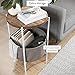 Nathan James Round Modern Side Accent or End Table for Living Room and Bedroom and Nursery Room