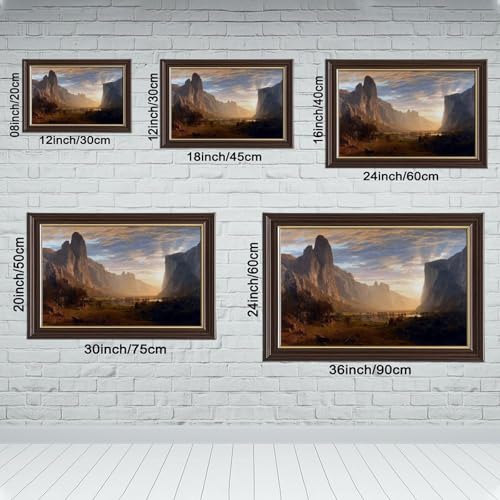 Toile Albert Bierstadt Yosemite Valley cadeau idéal bureau élégant - 2