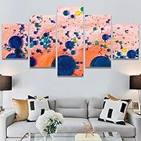 SIGNWIN 5 Panel Canvas Wall Art Abstract Closeup Digital Art Modern Artwork for Home Decorations Ready to Hang - 60