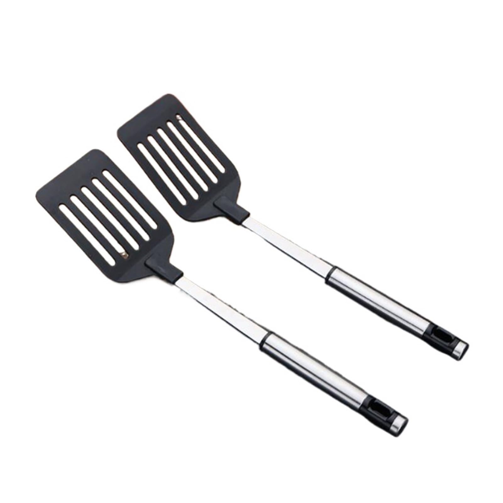 Turners de acero inoxidable, herramientas cocina, espátula con mango nailon, pala for freír, huevo, pescado, sartén, cuchara, utensilios(2pcs)