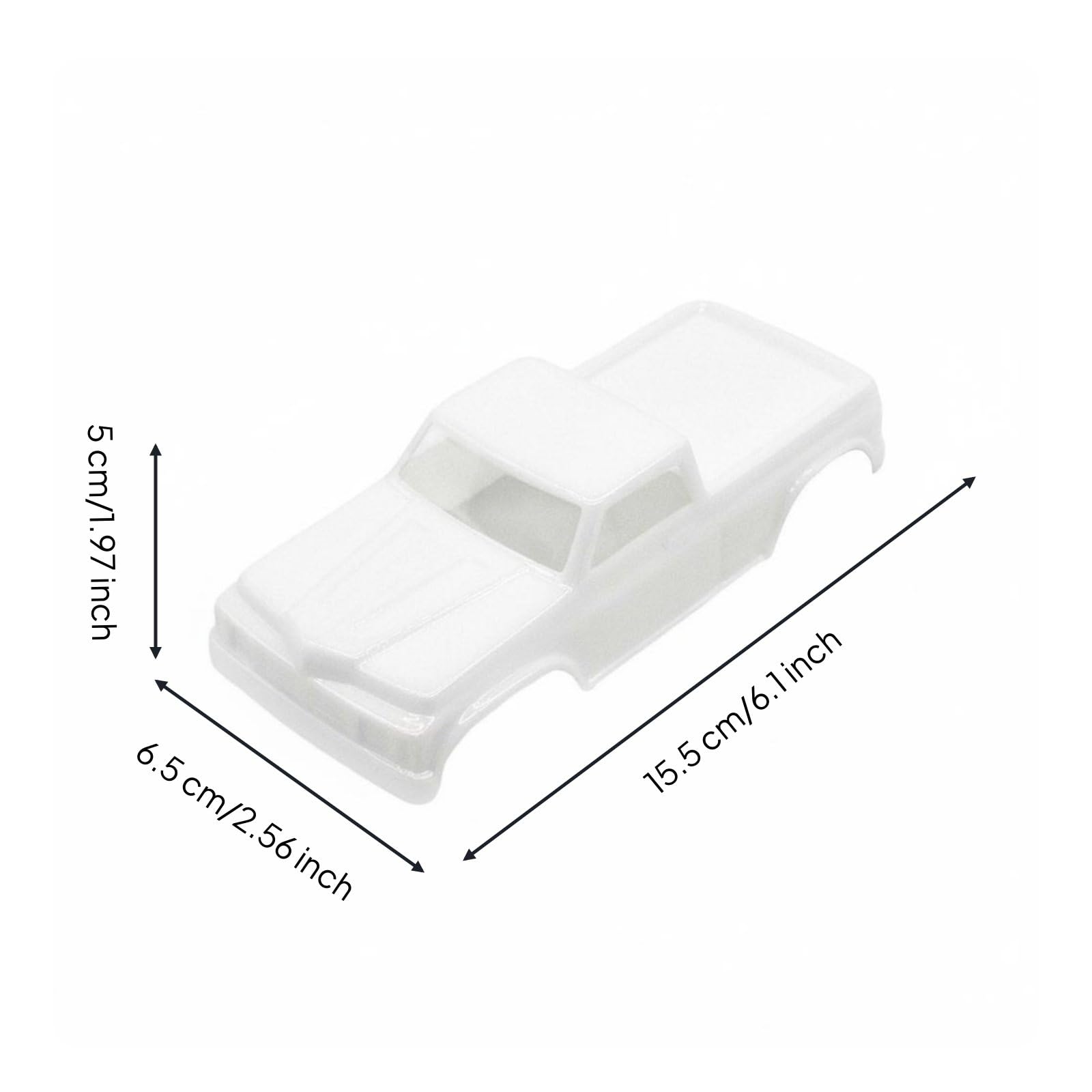 Carrocería de Camioneta RC para Escala Cuerpo de Camión Capota Cubierta Plástico Apariencia Todoterreno Detallada y Opciones de Personalización, color to 1