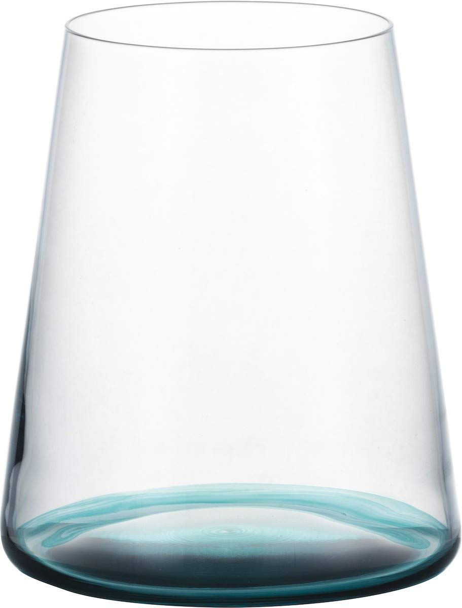 Dekomiro Eisch Becher Set Cono 4 Stück grau petrol blau rose 500 ml mit Glasreinigungstuch