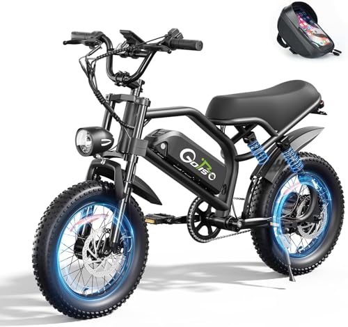 Spacewalk 20” Fat Tire Electric Bike for Teens & Adults, 750W /24MPH E Dirt Bike, 48V 15.6Ah Battery, LED Display, 7-Speed Electric Bicycle with Rear Rack, Up to 55 Miles