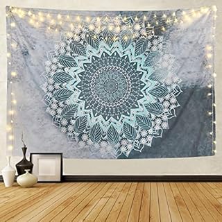 Alishomtll Mandala Tapestry Wall Hanging Indian Yoga Hippie Cloth Bohemian Wall Art Bedroom (210 x 150 cm)