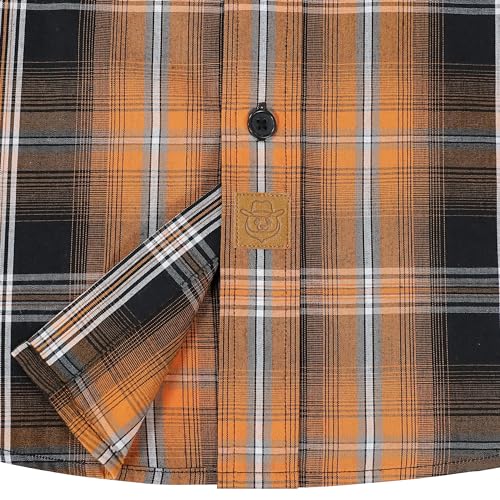 Image of Dubinik Mens Short Sleeve Button Down Shirts Soft Breathable Summer Vintage Regular Fit Lightweight Men's Casual Shirt