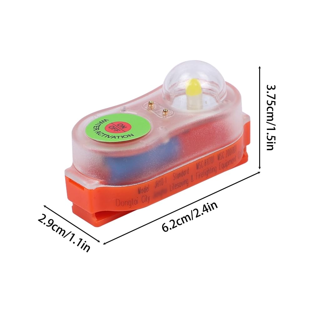 2PCS Luce Gilet di Salvataggio, Localizzatore Automatico Luce LED Stroboscopica Gilet di Salvataggio per Emergenza Sopravvivenza In Acqua