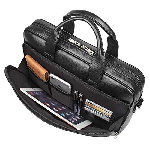 Maletín de cuero para laptop de 16 pulgadas para hombre miniatura 3